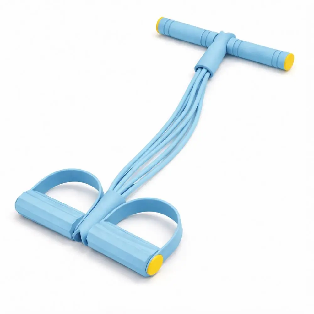 3-in-1 Pedal Resistance Band, 6-Tube Elastic Pull Rope with Handles, Adjustable Foot Pedal Exerciser for Home Use, Stretching, Arm & Leg Movement