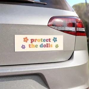 Protect The Dolls Car Bumper Magnet , Gender Equality, LGBTQ Rainbow, Human Rights, Activist, Resist, Cute Car Decal, Car Vinyl, transgender trans, woke activist, feminist girls