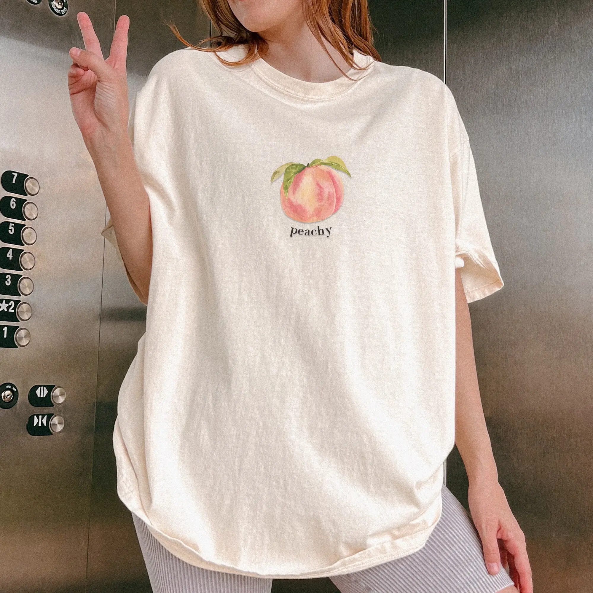 Comfort Colors Peach T-Shirt, Vintage Graphic Fruit Shirt, Aesthetic Fruit Shirt, Boho Shirt, Fruit Tee, Peach Graphic T-Shirt, Gift For Women