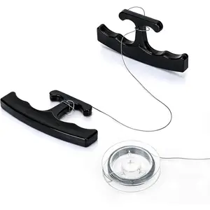 Black Car Emblem Removal Tool, Plate Line Badge Remover - 1 Pair Kit with 5M Cable for Vehicle Decal, Vinyl Wrap and Window Tint Installation