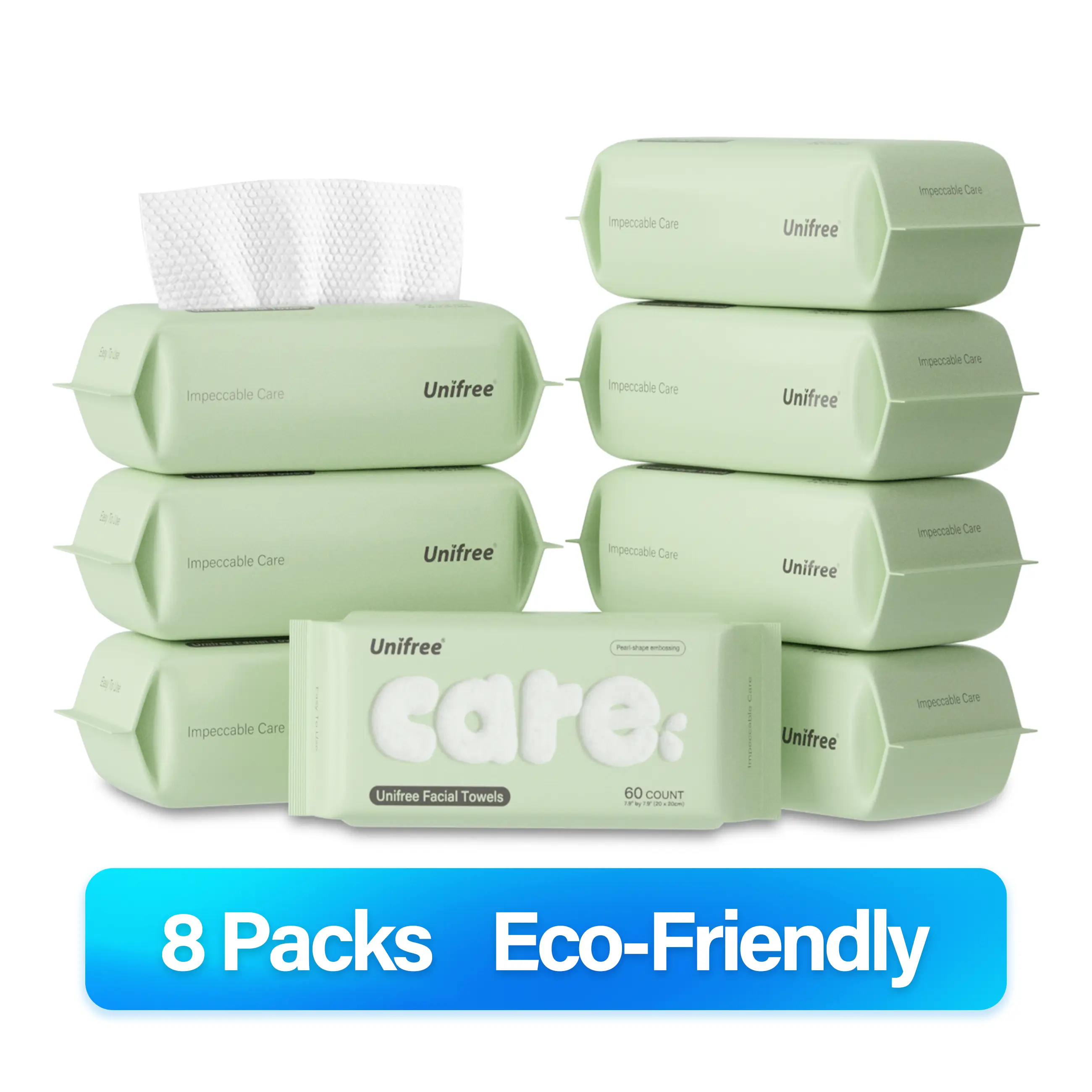 Unifree Facial Towel | Disposable Face Towels | Absorbent, Reusable, Soft, Comfort, Skincare, Eco-Friendly, Home Use, Cleaning Sheet Napkin, Personal