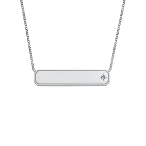 Fossil Women's Sadie Stainless Steel ID Necklace