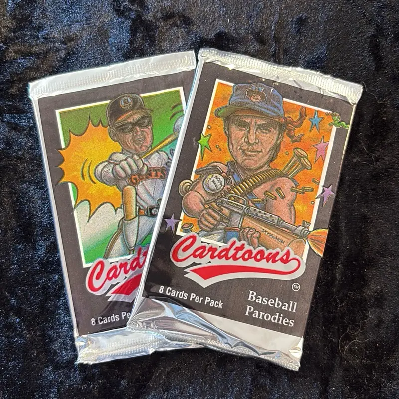Two Packs of 1993 Cardtoons MLB Baseball Parody Trading Cards
