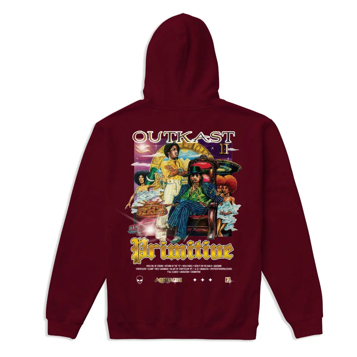 Primitive Skateboarding Mens Hoodie AQUEMINI