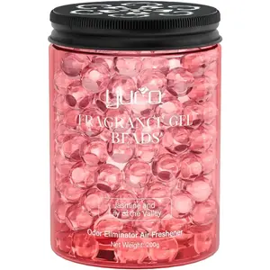 YUCO Fragrance Gel Beads Superior Aroma Air Freshener, Eliminates Odors in Cars, Offices, Pet Areas, Cabinets, Plant Based, 200g, Pack of 1, Jasimine and Lily of the Valley