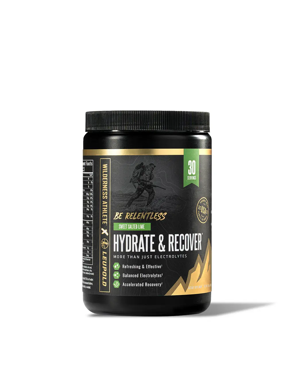 Wilderness Athlete - Hydrate & Recover | Liquid Hydration Powder Electrolyte Drink Mix - Recover Faster with BCAAs - Hydrate Powder with 1000mg of Vitamin C - 30 Serving Tub