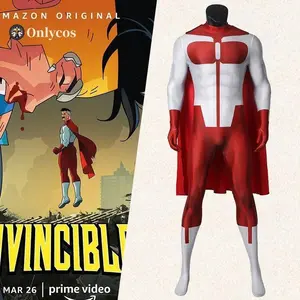 Invincible Nolan Grayson Cosplay Costume Jumpsuit Cloak Party Fashion Uniform Halloween Role Play Clothing Onlycos