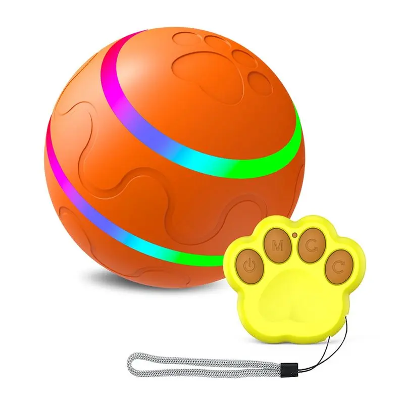 Remote Control Automatic Rolling Pet Ball, Smart Interactive Electric Toy for Cats Small & Medium Dogs Puppies
