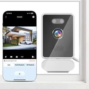 5MP 2K Window Camera,2.4GHz WiFi Indoor Cameras for Home Security with ChromaMax Al Color Night Vision,Person & Motion Detection,24/7 Recording,Easy & Quick Install Monitoring