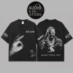[X-26] Iceman Drake 'Make Them Cry' Graphic Premium Acid Washed Cotton T-Shirt, Maid of honour, Habibti Graphic Tee, Iceman Album Merch Streetwear Graphic Shirt, Gift for Drake Hip-hop Fans