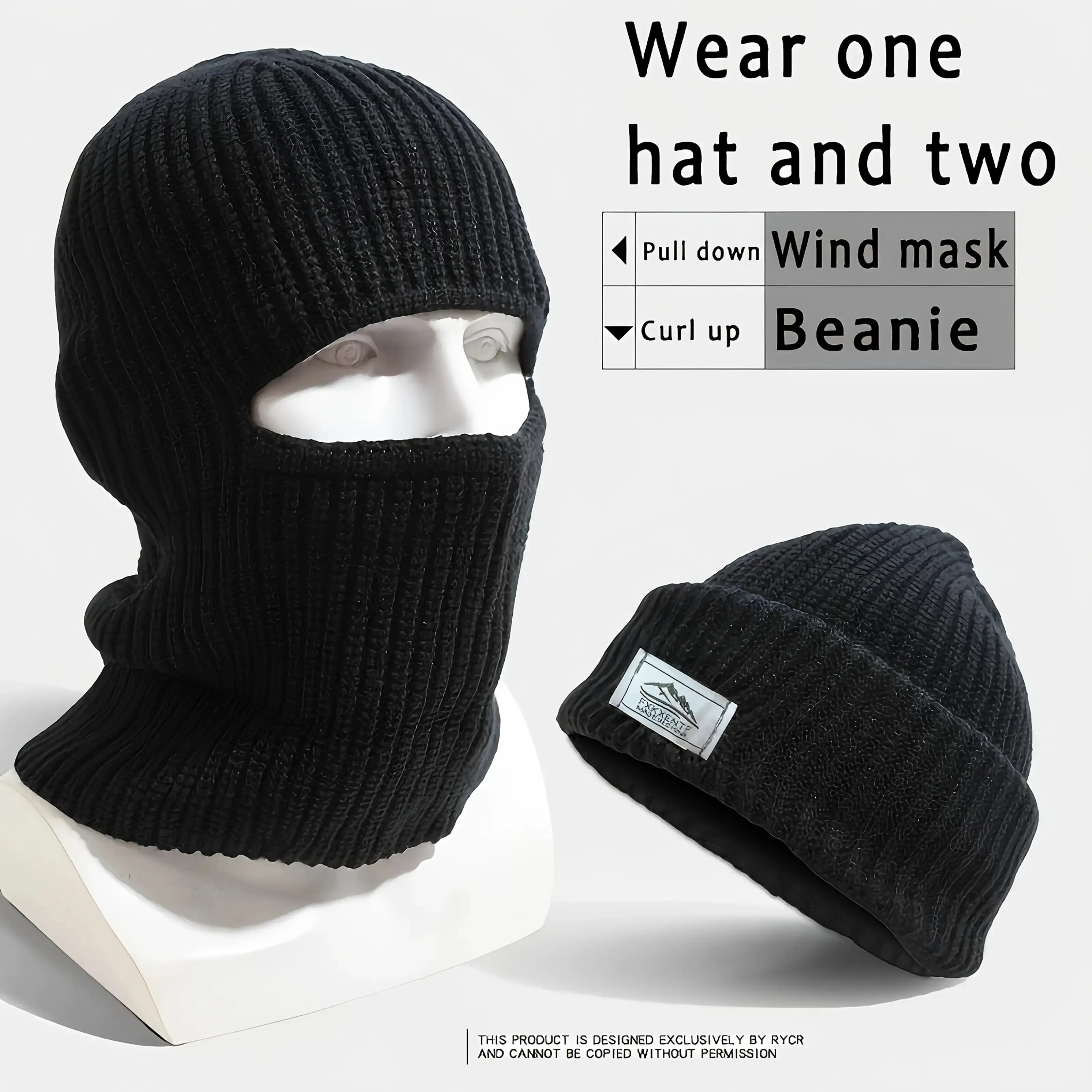 Knitwear Cuffed Beanie Hat, Unisex Warm Winter Hat for Adventure & Outdoor Sports - Breathable & Windproof with Elastic Fit, 1 Size Fits Most, 1 Pc, One Size Fits Most
