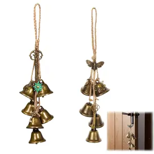 Witch Bells for Door Knobs, Brass Material, Butterfly Design, Wiccan Magic Home Decorations, Handcrafted Witchcraft Accessories