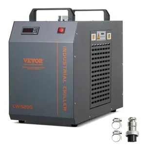 【Father's Day】VEVOR Industrial Water Chiller, CW-5200, Industrial Water Cooler Cooling System with Built-in Compressor 7L Water Tank Capacity 13 L/min Max Flow Rate, for CO2 Laser Engraving Machine Cooling Machine