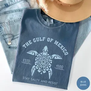Comfort Colors Gulf of Mexico Stay Salty Resistance Shirt, Resist T-Shirt, Trendy Shirts, Women Favorite Top