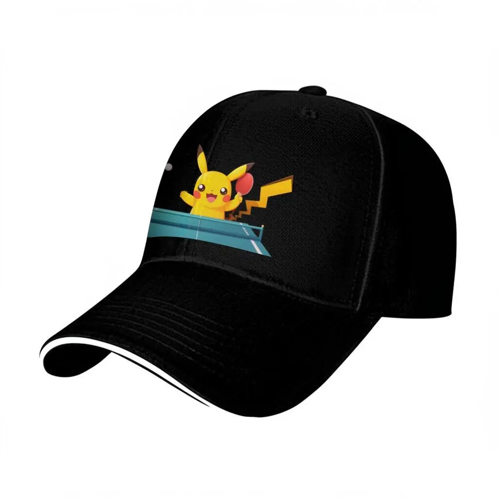 PIKACHU Printed Baseball Cap, PIKACHU Baseball Hats, Resist Hats, Women's Ponytail Hat, Funny, for Men, Gaming, Collection