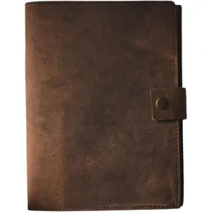 Refillable Leather Journal |  Lined A5 Notebook Cover | 200 Ruled Writing Pages | Card Holder Slot | Leather Bound Journals for Men & Women,   Travel Diary, Cool Planner
