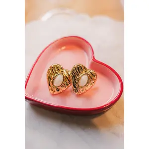 Sona Stainless Steel Heart Earrings