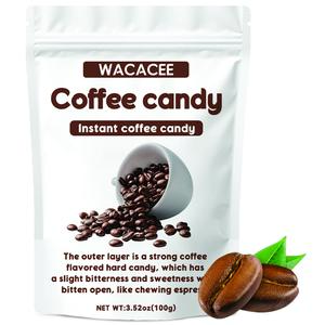 WACACEE hard candies with a rich coffee flavor, individually packaged—aromatic and slightly bitter taste that lingers pleasantly; an ideal snack for satisfying cravings at home or in the office.