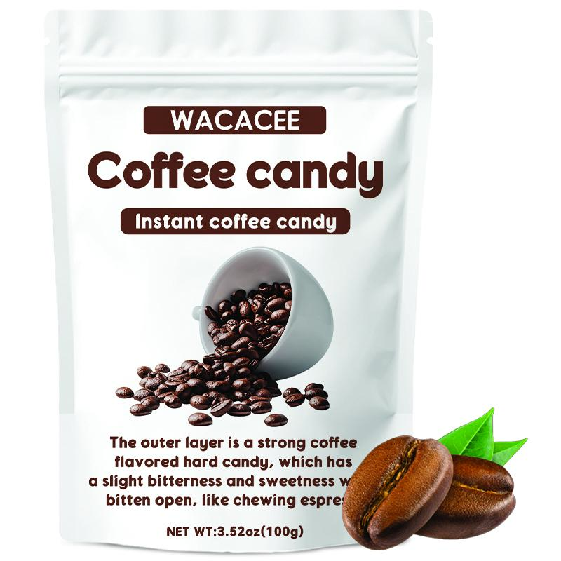WACACEE Authentic Coffee-Flavored Hard Candies, Individual Packs Coffee Sugar Bite-Sized Treats - Rich Aroma, Slight Bitterness, Boosts Alertness, Combats Fatigue for Home-Office Cravings, Party Snacks