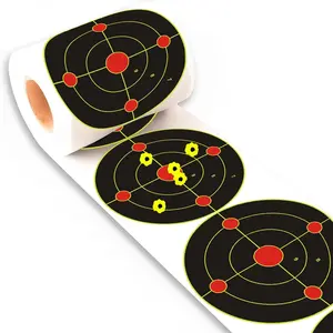 6 Inch 100 Pack Splatter Targets, Adhesive Shooting Target Stickers with Yellow Effect for Shooting Practice