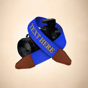 Custom Camera Strap, Embroidered Name Camera Strap - Royal Blue, Purple, Green