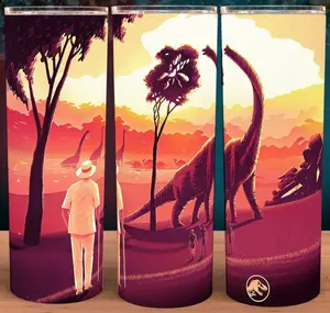 Jurassic Park 90s Dinosaur Collection Cup Mug Tumbler 20oz Drinkware Stainless Steel Insulated