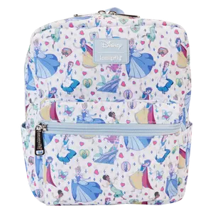 Princess Manga Style All-Over Print Nylon Square Mini Backpack