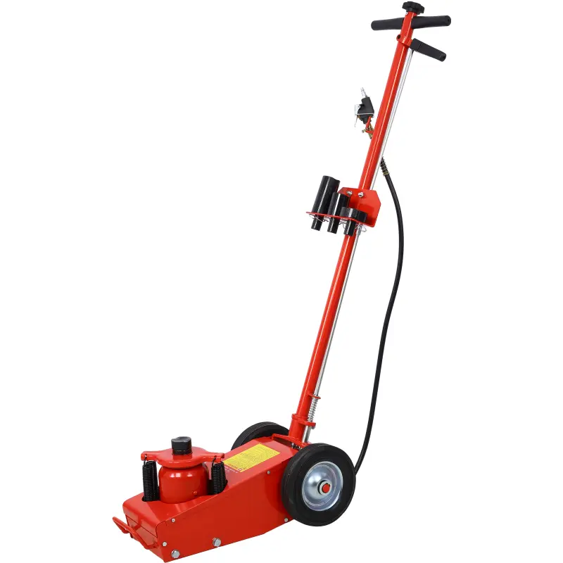 35Ton hydraulic horizontal jack, pneumatic axle vertical jack, complete with 4 extended jack base kits, multi-size adaptability, built-in rollers, heavy-duty vehicle hydraulic lifting equipment, Red ,Automotive Maintenance Tools