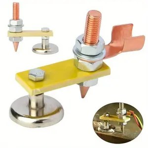Magnetic Welding Head Support Clamp Heavy Duty Strong Magnetism Welding Support Heads Large Suction Welding Ground Clamp Holder Welding Accessories