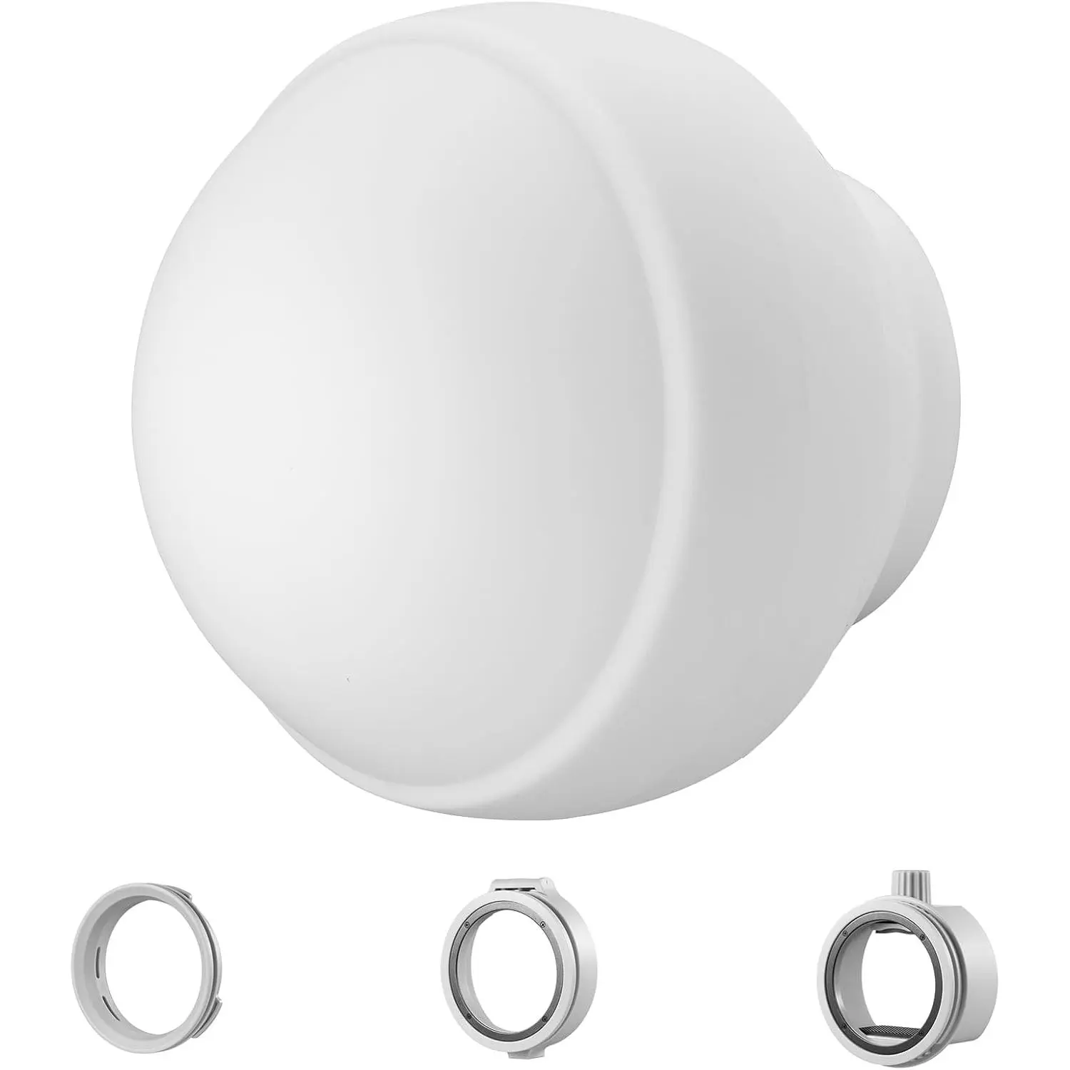ML-CD15 Diffusion Dome Flash Diffuser Modifier, Collapsible Soft Light Diffuser with 3 adapters for AD200 AD200Pro V1 TT685 V860III TT600 AD300Pro AD400PRO Speedlight,ML30 ML60 Video Lights
