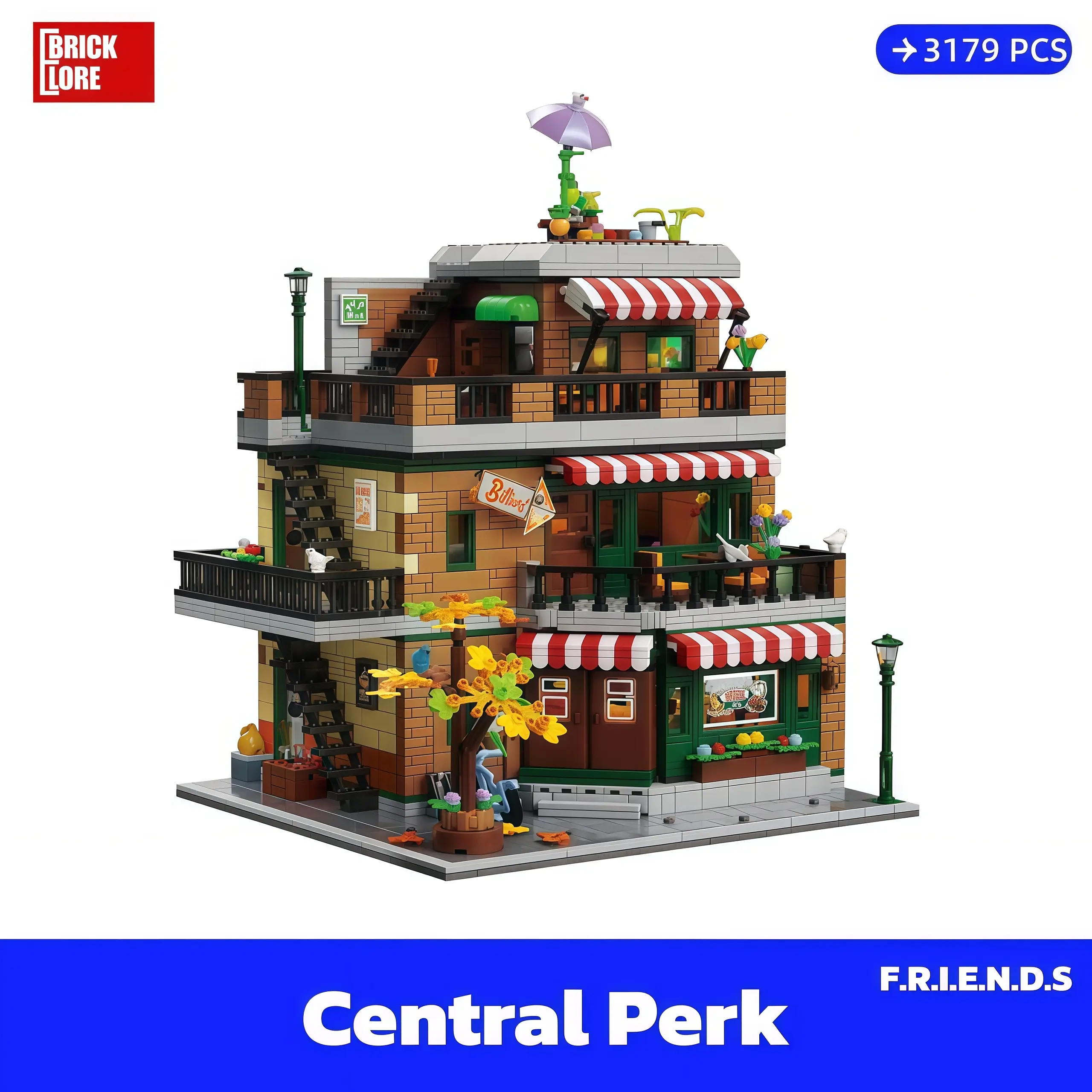 (SHIP FREE) Central Perk Street building collection 3179 Pieces With GIFT box