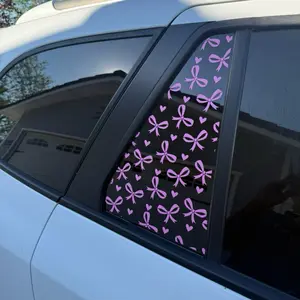 Coquette Bows And Hearts Car Decal for Vinyl Window Decal - Removable, Not Reusable, Water-Resistant, Suitable for Extreme Weather Conditions, decals for trucks