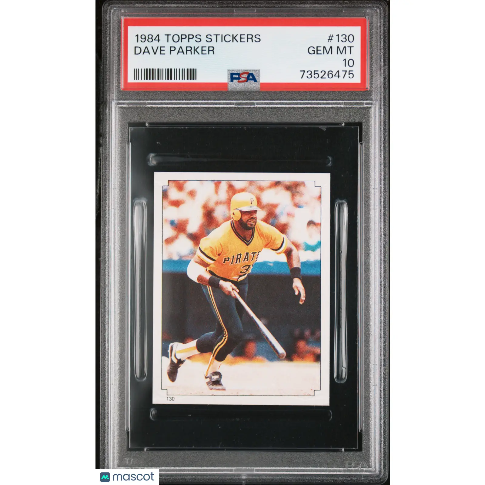 Dave Parker PSA 1984 Topps Stickers Baseball #130 10 73526475