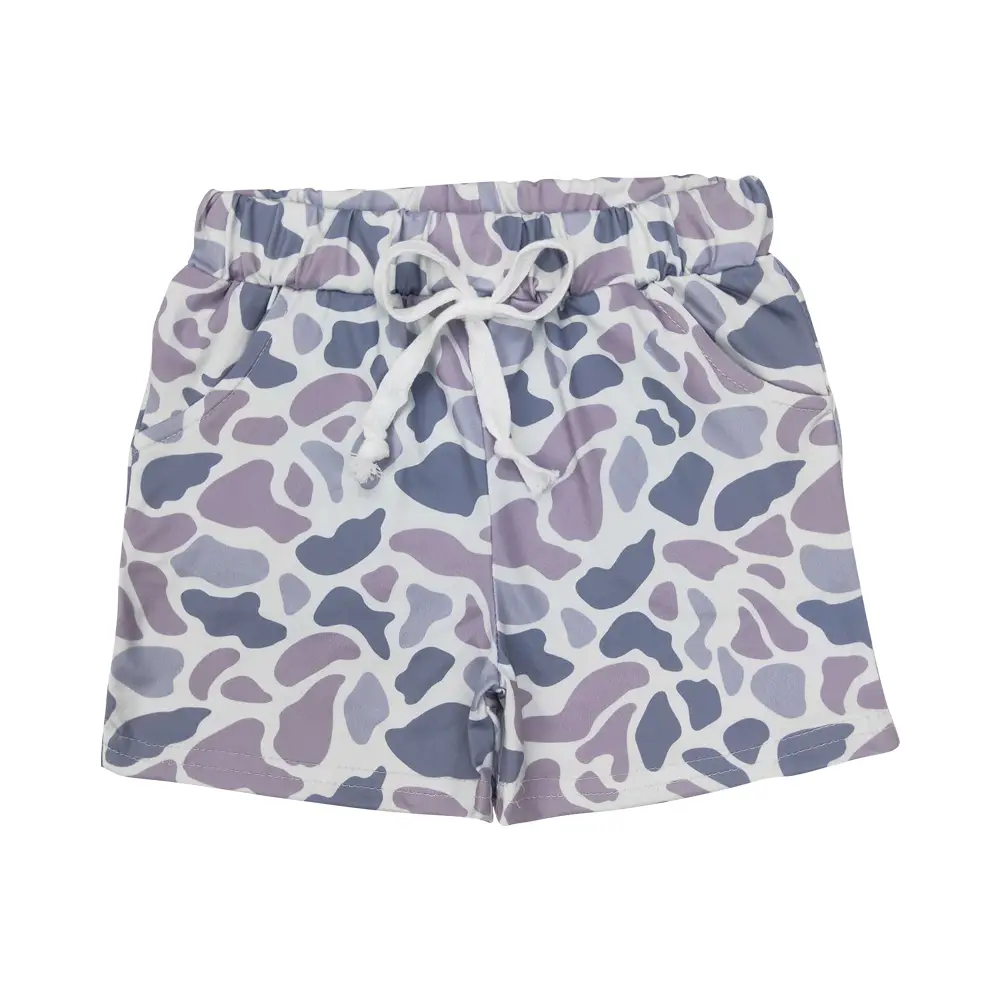 SS0140--kids clothes Light grey camo shorts Summer kids clothing
