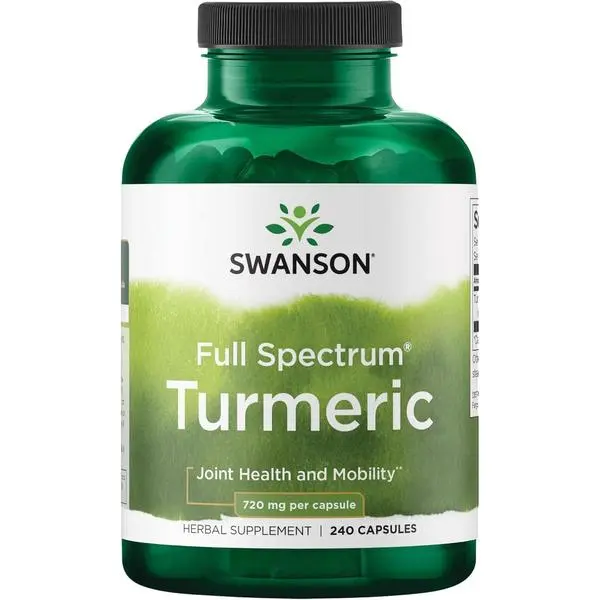 Full Spectrum Turmeric Curcumin Supplement, 240 Vegan Capsules
