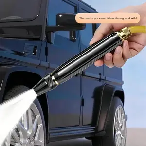 Home high-pressure car wash water gun with booster nozzle and hose, portable handheld water sprayer, a must-have for watering plants and vegetables, car washing, garden cleaning, pet bathing and outdoor rinsing.