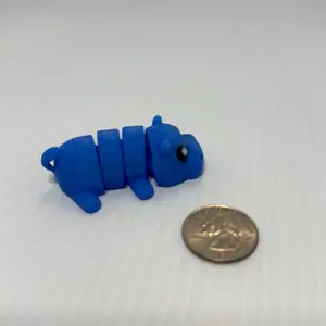 3D printed articulated mini hippo figure