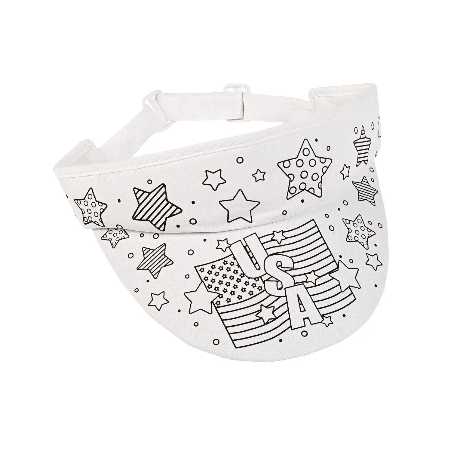 Color Your Own Patriotic Visors - 12 Pc.