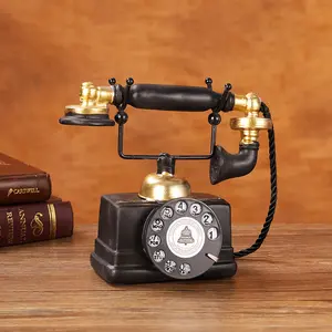 American retro telephone ornament for home living room, wine cabinet decoration, bar photography prop, nostalgic telephone model