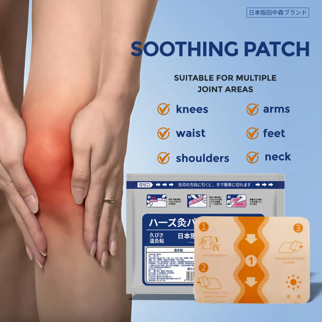 Pure Herbal Warm Patches for Full Body Care Neck Waist Knee Foot 7 Count Hot Compress Heating Pad Stickers