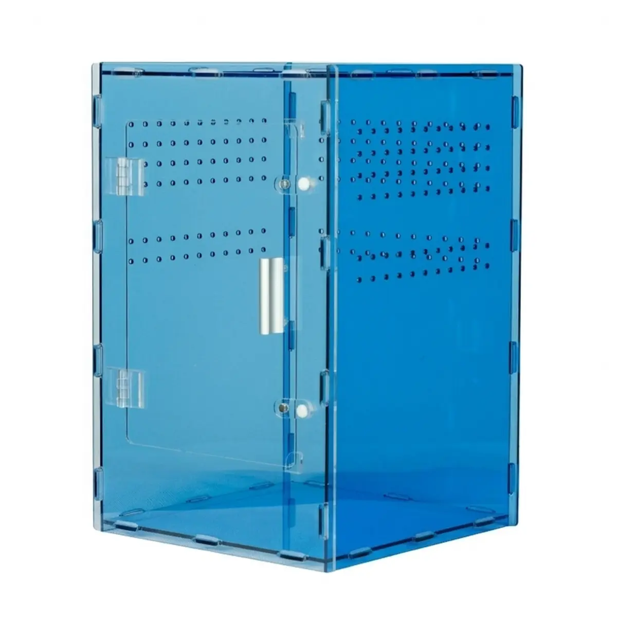 MonsterBox Enclosure's 8x8x12 Acrylic Reptile Tank Cyberpunk Blue Terrarium for Geckos & Small Reptiles Inspired by New Caledonia Rainforest High Wall Enclosure Enclosed