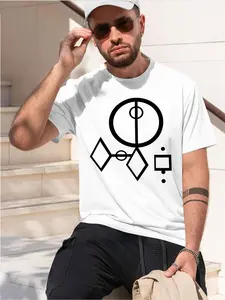 Kryptonian Symbol of Hope 2026 new model Black/White Tee Stylish & Comfortable Loose Crew Neck Short Sleeve T-shirts Versatile On Trend Eye Catching Printed Graphic Casual Tee for Daily Wear Outing