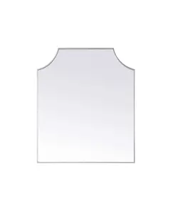 Elegant Kitchen & Bath MR3B3642SIL 36 x 42 in. Rectangle Notched Metal Mirror, Silver