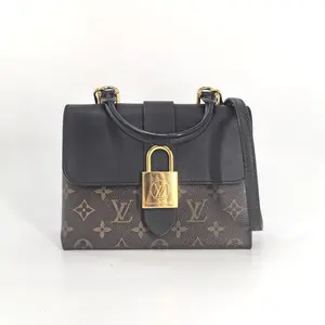 Pre-owned Louis Vuitton Leather Crossbody Bags Locky Handbag Monogram Canvas with BB Women purse BF00100