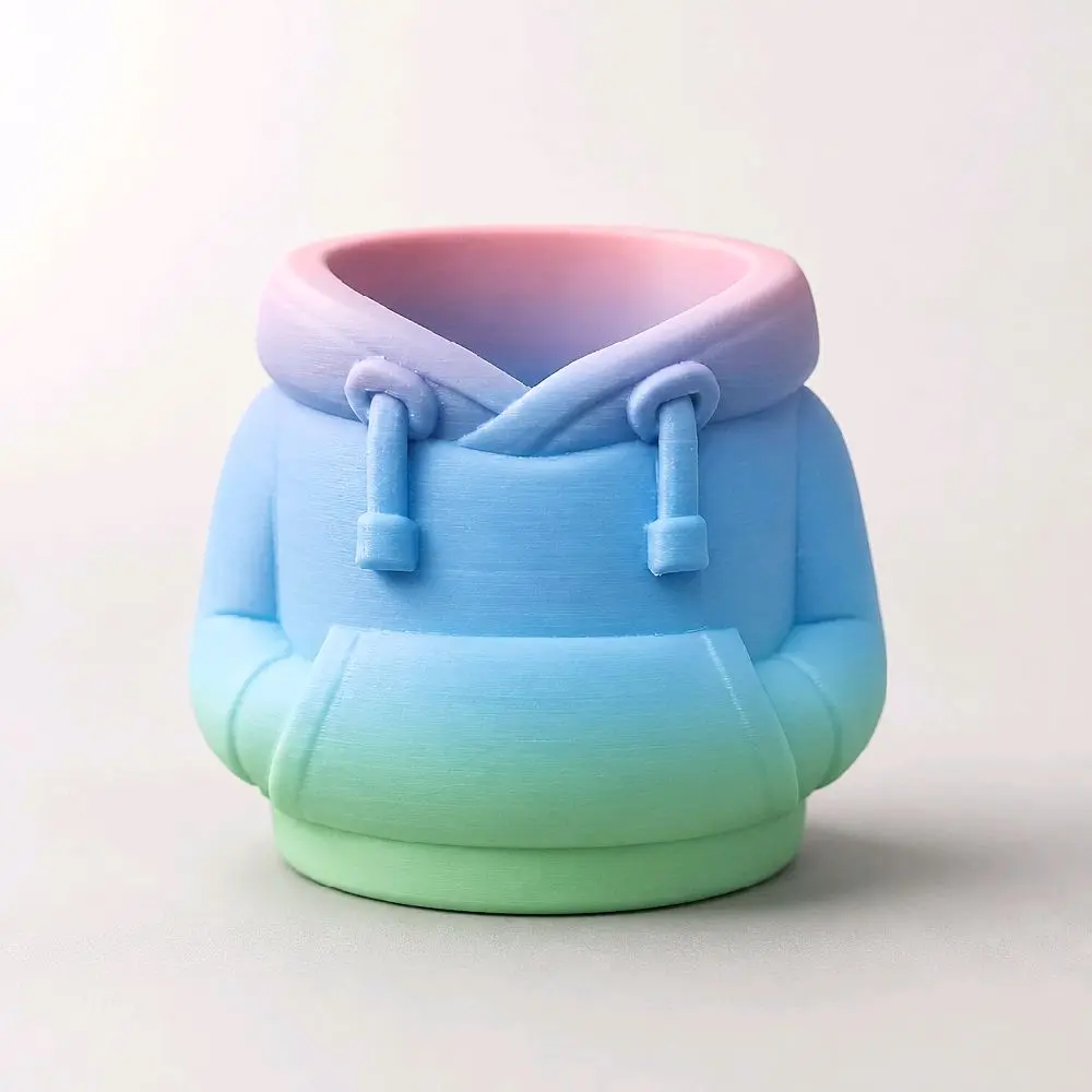3D Printed Hoodie Pencil Holder | Cute Desk Organizer for Pens, Makeup Brushes & Paint Brushes | PLA Desktop Storage