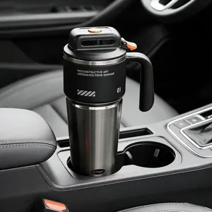 1 Count Tumbler with Handle and Straw, Vacuum Insulated Stainless Steel Travel Mug, Gamer Cup with Push-button Lid, Fits in Cup Holder, For Hot & Cold Beverages, Flasks, Thermos Cup, Insulated Cups