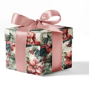 Pink Point Setters Custom Wrapping Paper