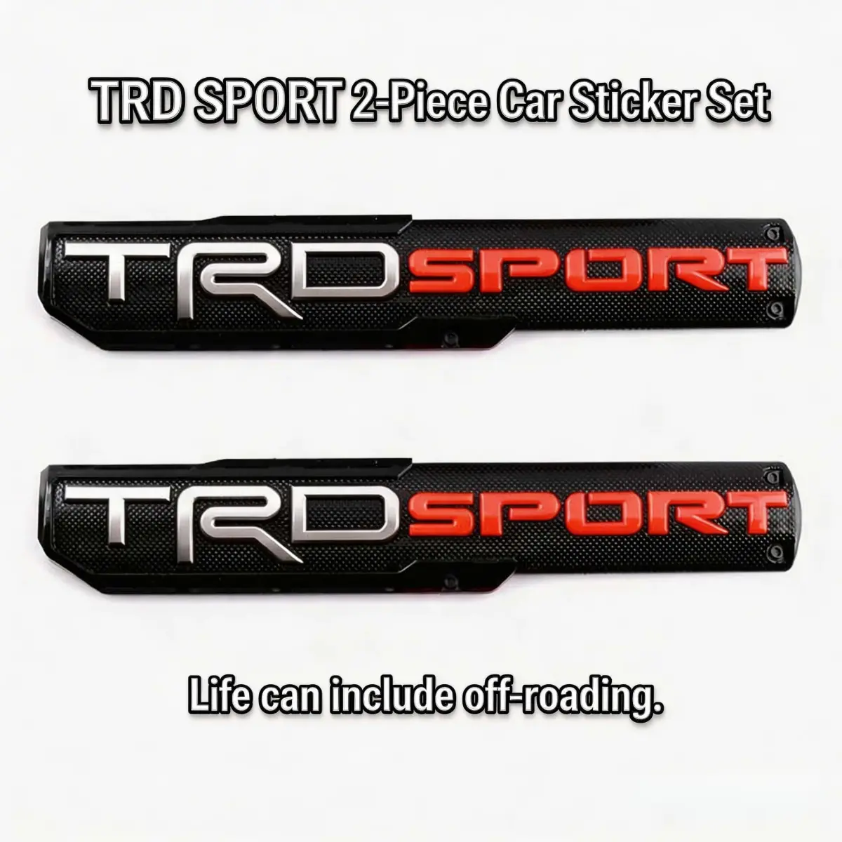 2PCS Off-Road 4x4 Emblem Decals for Trucks - Self-Adhesive Vehicle Exterior Decoration Badges, Long-Wearing Waterproof Water Resistant Washable Custom Car Accessories Compatible with Toyota Tundra Tacoma TRD SR5 V6 Pickup SUV