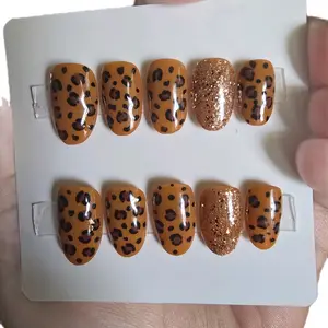 Cheetah Print Gel-X Nails