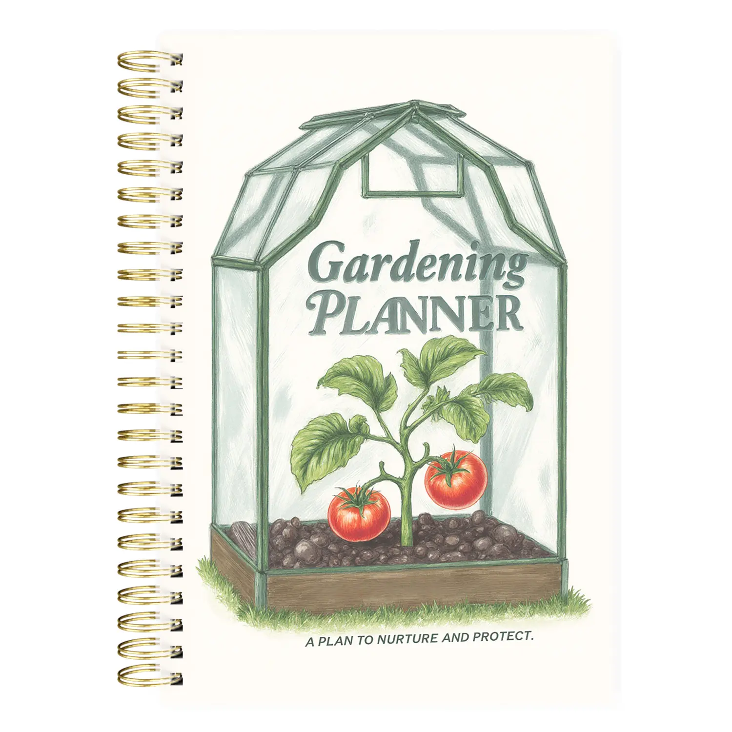 A5 Garden Planner Notebook with Planting Growth Tasks, Seed Info, Care Notes, Seasonal Plans, Sketches, Compact Design, Sturdy Binding – Practical Organizer for ADHD Users, Hobonichi-Style Fidget-Friendly Office Stationery, Plant Tracking, Grow Green Thum